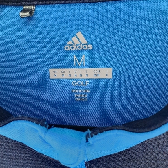 ADIDAS GOLF Pullover 1/2 Zip Hoodie Blue Men's Size M‎ - Picture 9 of 11